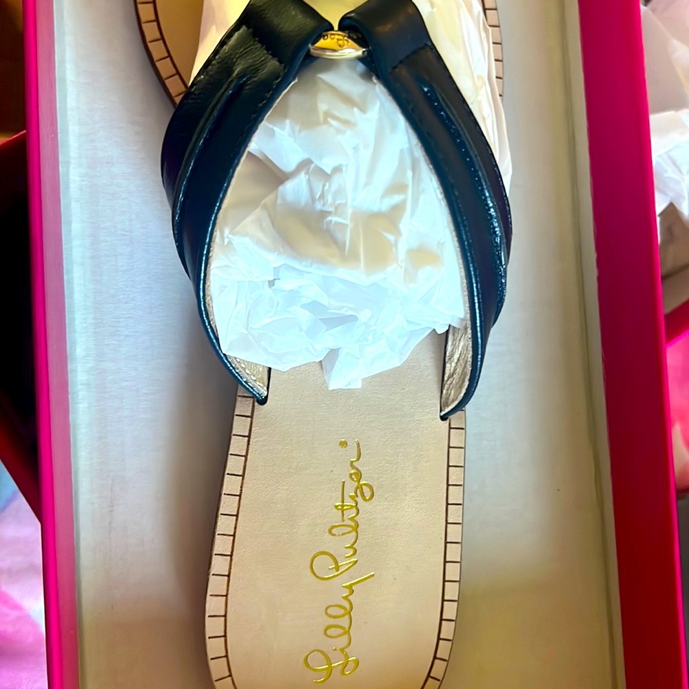 Lilly Pulitzer Navy MCKIM Sandal True Navy 9.5